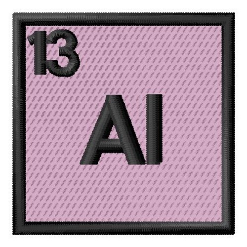Atomic Number 13 Machine Embroidery Design