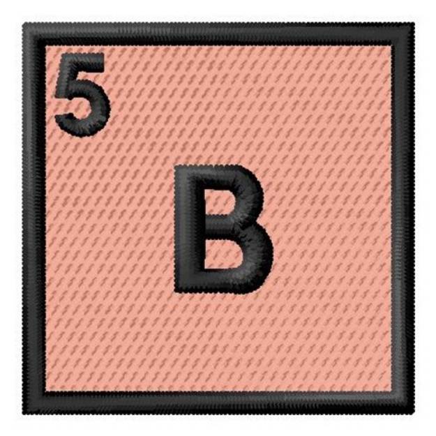 Picture of Atomic Number 5 Machine Embroidery Design