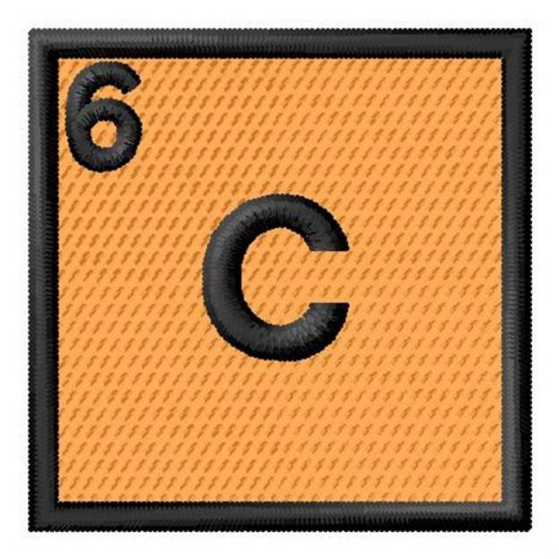Picture of Atomic Number 6 Machine Embroidery Design