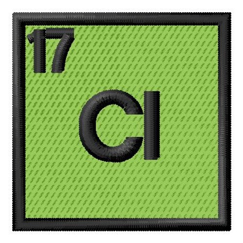 Atomic Number 17 Machine Embroidery Design