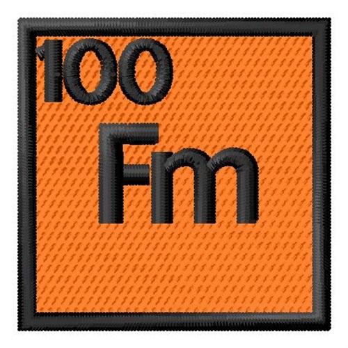 Atomic Number 100 Machine Embroidery Design