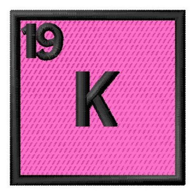 Picture of Atomic Number 19 Machine Embroidery Design