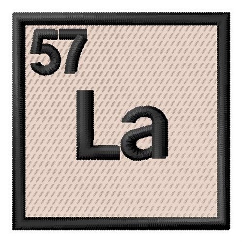 Atomic Number 57 Machine Embroidery Design