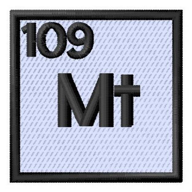 Picture of Atomic Number 109 Machine Embroidery Design