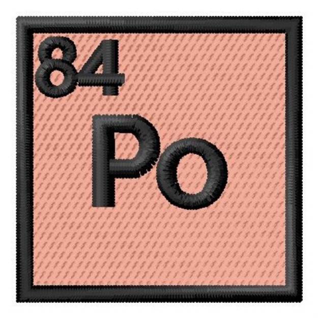 Picture of Atomic Number 84 Machine Embroidery Design