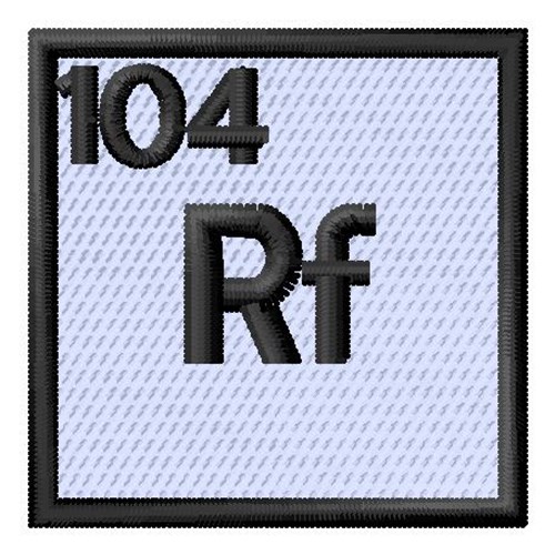 Atomic Number 104 Machine Embroidery Design