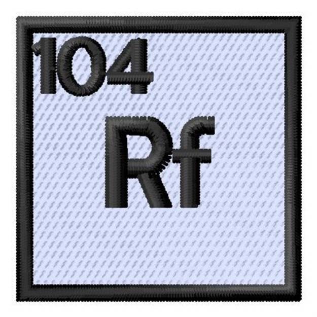 Picture of Atomic Number 104 Machine Embroidery Design