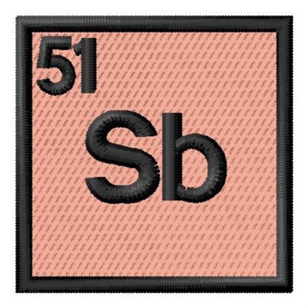 Picture of Atomic Number 51 Machine Embroidery Design