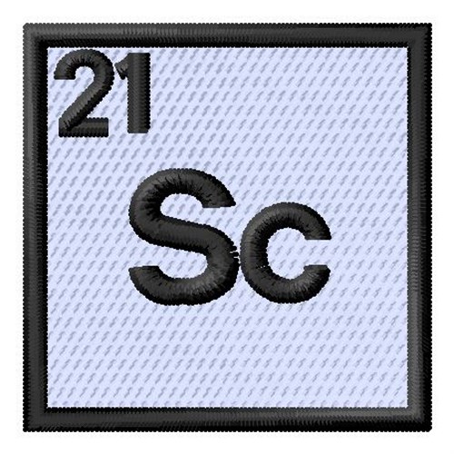 Atomic Number 21 Machine Embroidery Design