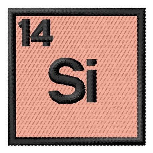 Atomic Number 14 Machine Embroidery Design
