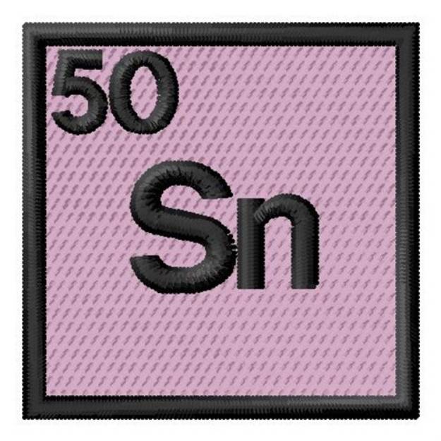 Picture of Atomic Number 50 Machine Embroidery Design