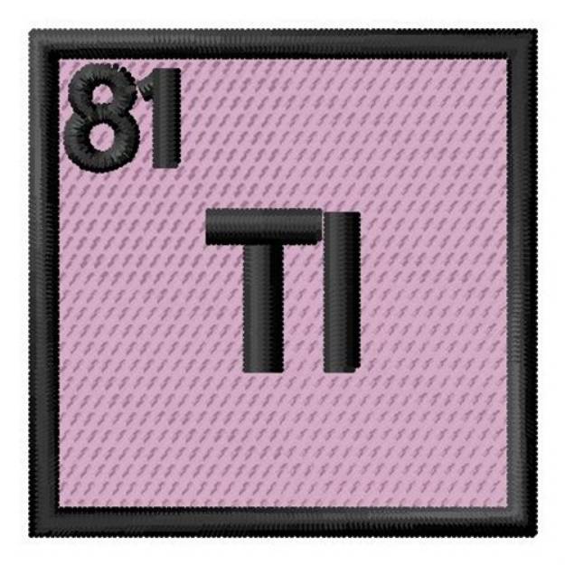 Picture of Atomic Number 81 Machine Embroidery Design