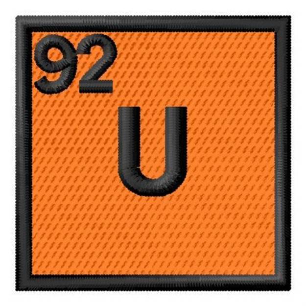Picture of Atomic Number 92 Machine Embroidery Design