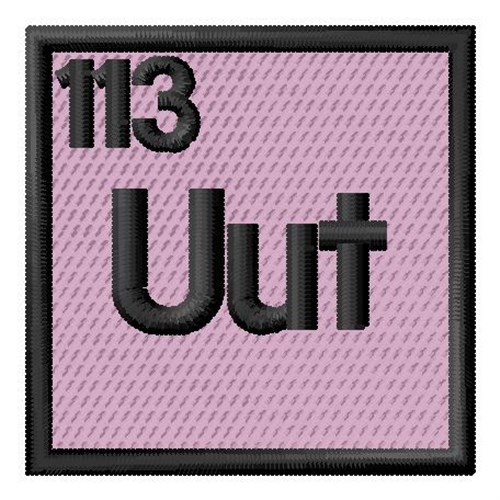 Atomic Number 113 Machine Embroidery Design