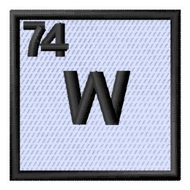 Picture of Atomic Number 74 Machine Embroidery Design