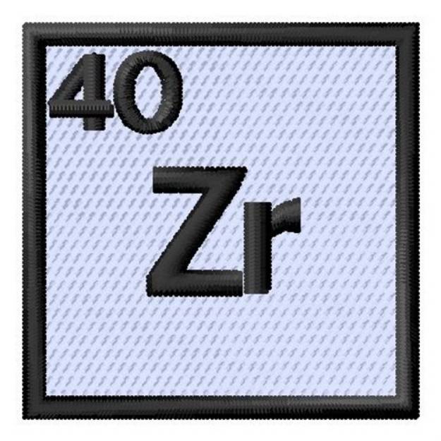 Picture of Atomic Number 40 Machine Embroidery Design