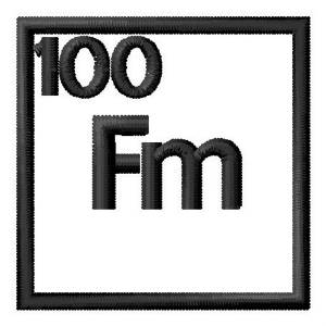 Picture of Atomic Number 100 Machine Embroidery Design