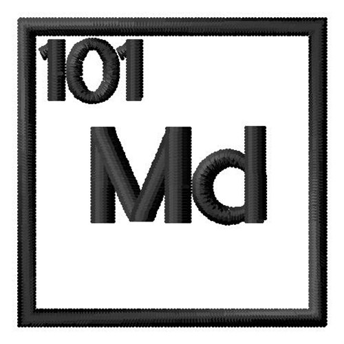 Atomic Number 101 Machine Embroidery Design