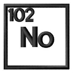Picture of Atomic Number 102 Machine Embroidery Design