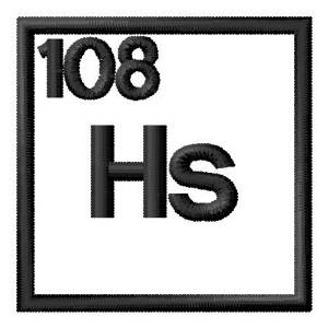 Picture of Atomic Number 108 Machine Embroidery Design