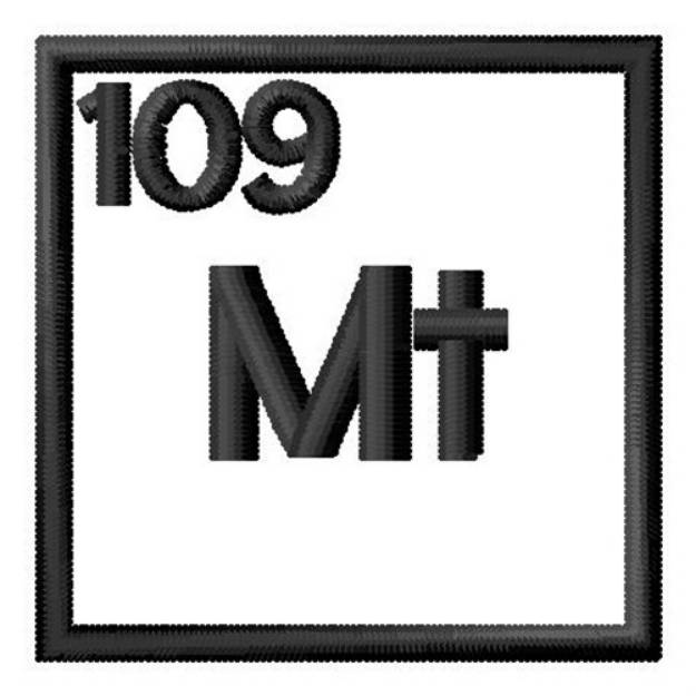 Picture of Atomic Number 109 Machine Embroidery Design