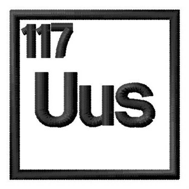 Picture of Atomic Number 117 Machine Embroidery Design
