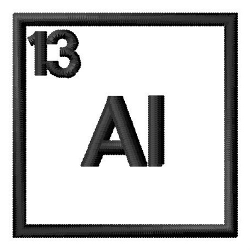 Atomic Number 13 Machine Embroidery Design
