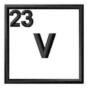 Picture of Atomic Number 23 Machine Embroidery Design