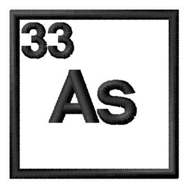 Picture of Atomic Number 33 Machine Embroidery Design