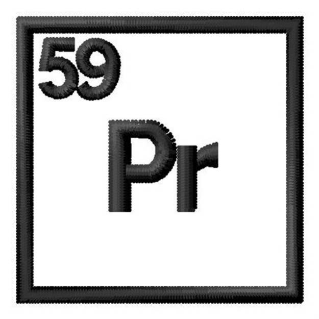 Picture of Atomic Number 59 Machine Embroidery Design