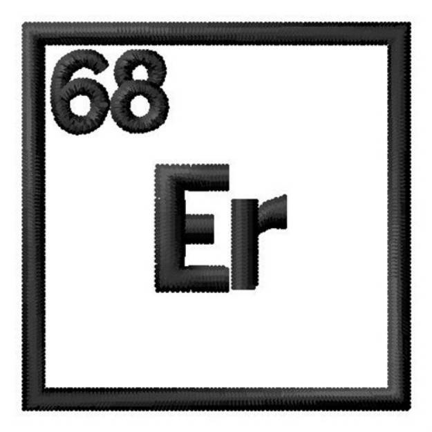 Picture of Atomic Number 68 Machine Embroidery Design