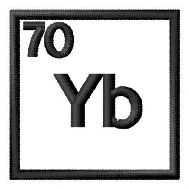 Picture of Atomic Number 70 Machine Embroidery Design