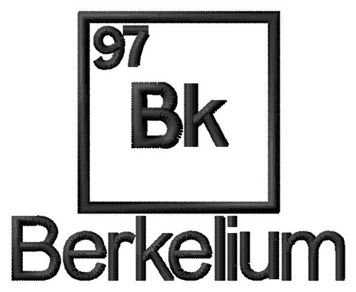 Berkelium Machine Embroidery Design
