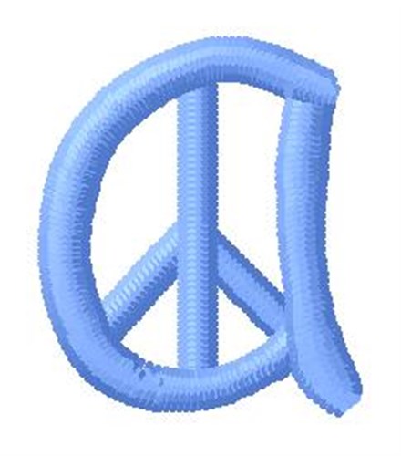 Blue Peace a Machine Embroidery Design