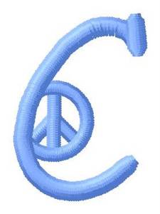 Picture of Blue Peace C Machine Embroidery Design