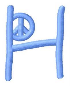 Picture of Blue Peace H Machine Embroidery Design