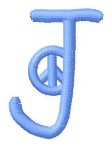 Picture of Blue Peace J Machine Embroidery Design