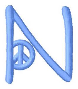 Picture of Blue Peace N Machine Embroidery Design