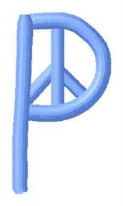 Picture of Blue Peace P Machine Embroidery Design