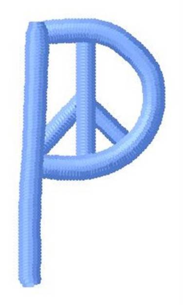 Picture of Blue Peace P Machine Embroidery Design