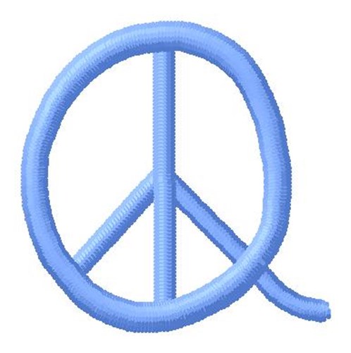 Blue Peace Q Machine Embroidery Design