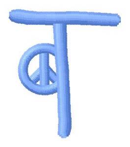 Picture of Blue Peace T Machine Embroidery Design