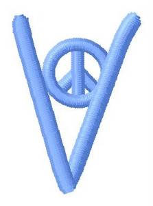 Picture of Blue Peace V Machine Embroidery Design