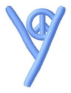 Picture of Blue Peace Y Machine Embroidery Design