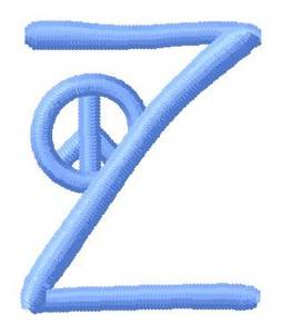 Picture of Blue Peace Z Machine Embroidery Design