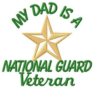 Picture of Dad National Guard Vet Machine Embroidery Design