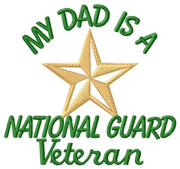 Picture of Dad National Guard Vet Machine Embroidery Design