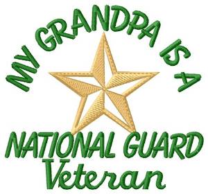 Picture of Grandpa National Guard Vet Machine Embroidery Design