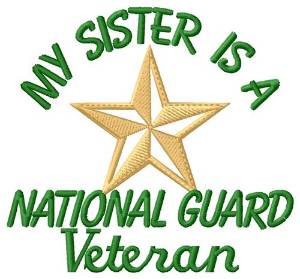 Picture of Sister National Guard Vet Machine Embroidery Design