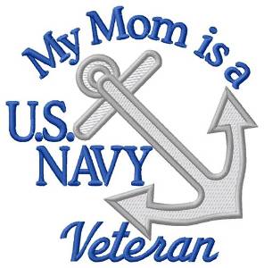 Picture of Mom Navy Vet Machine Embroidery Design
